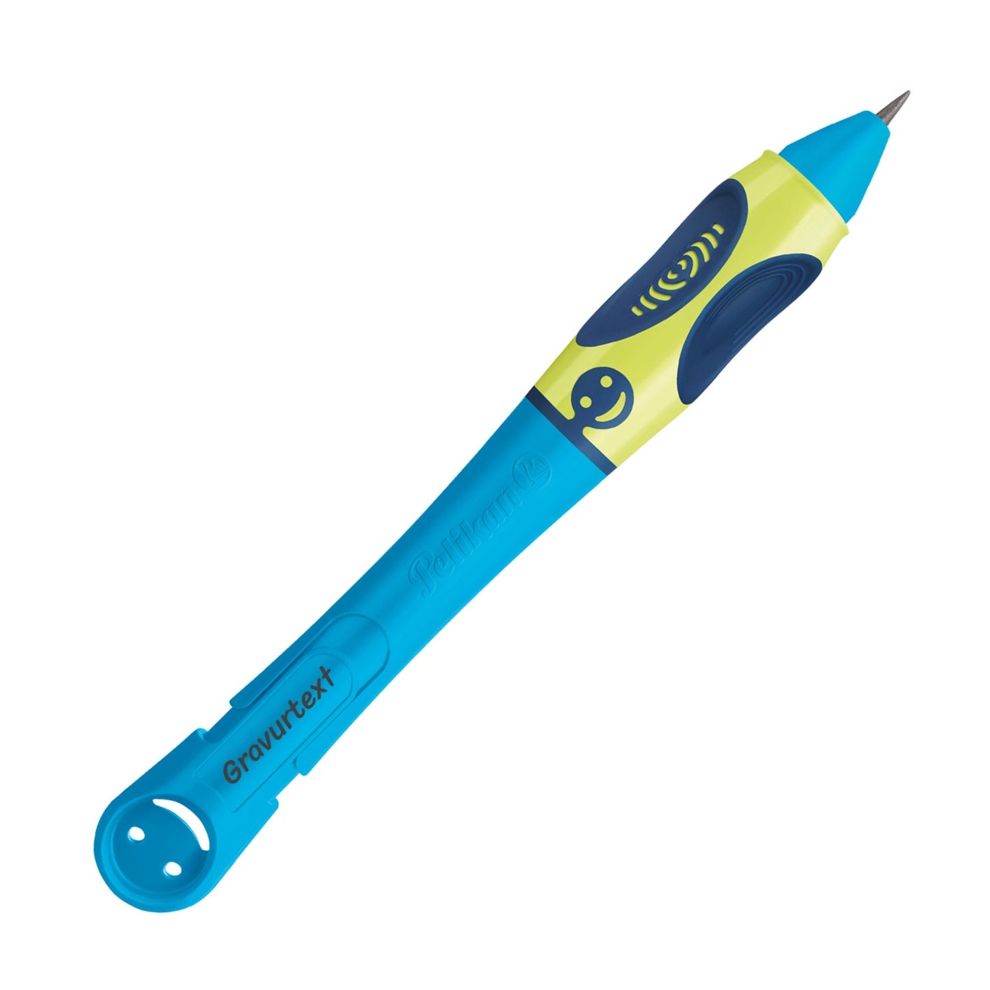 Bleistift griffix® B2NB Neon Fresh Blue mit Laser-Gravur