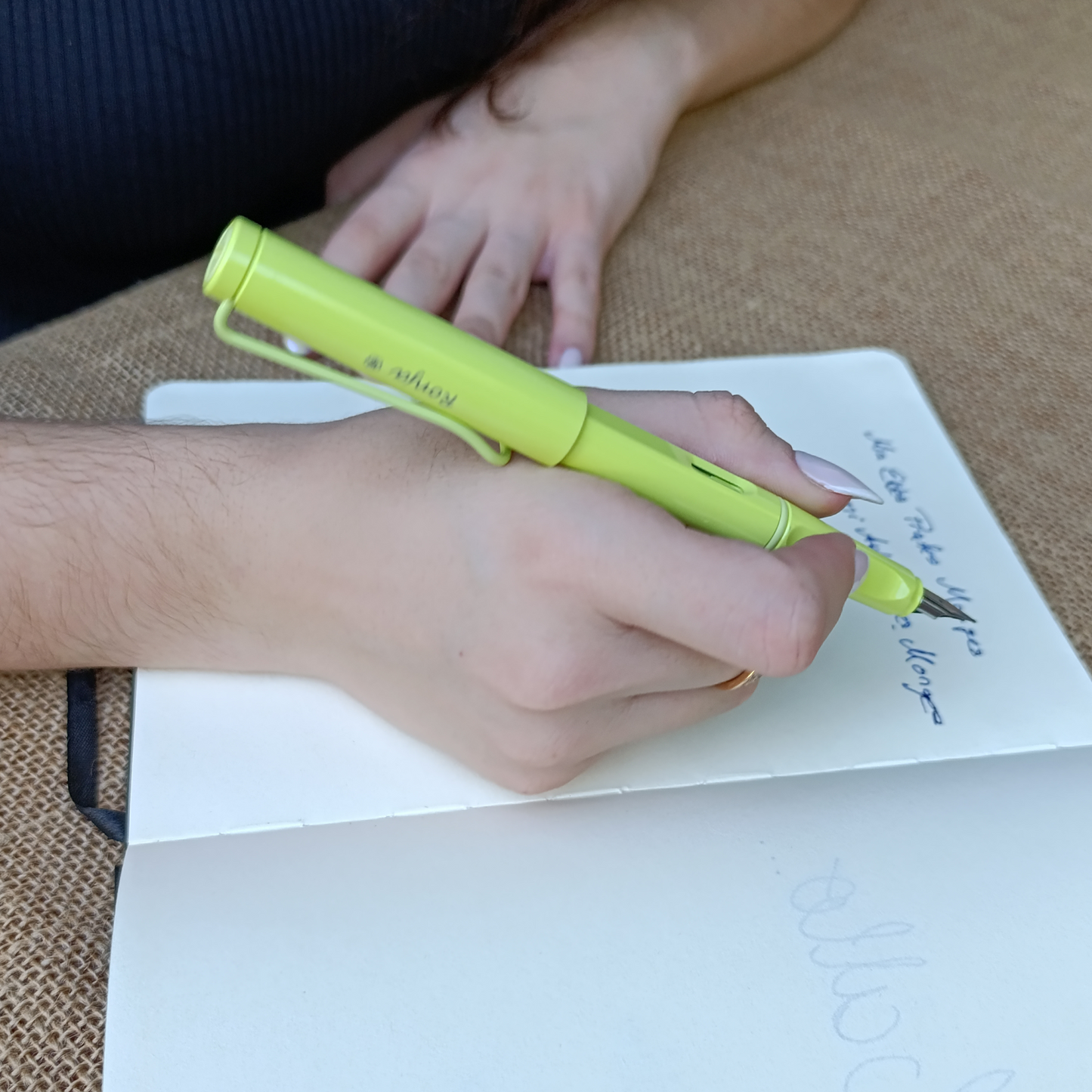 Fountain pen safari 0D0 springgreen (light green) incl. engraving