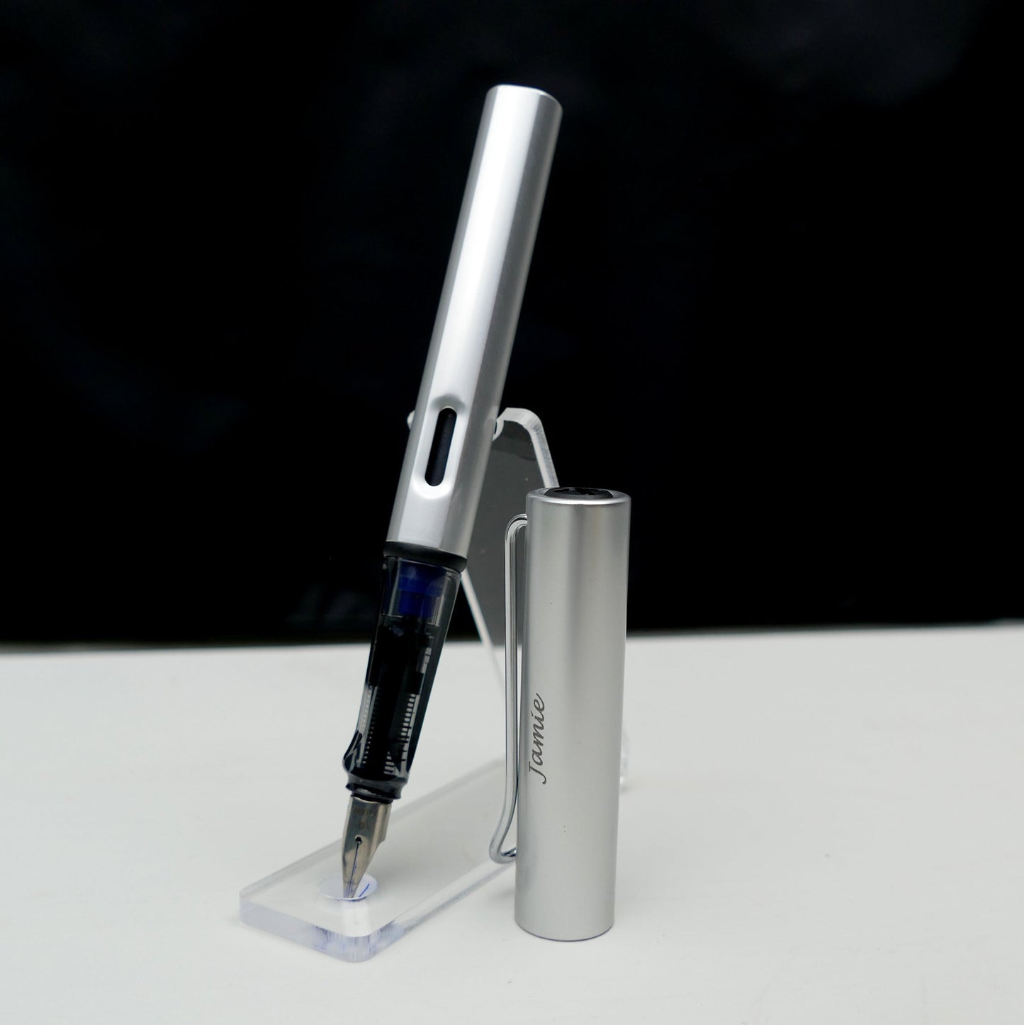 Füllhalter AL-star 025 White Silver inkl. Laser-Gravur