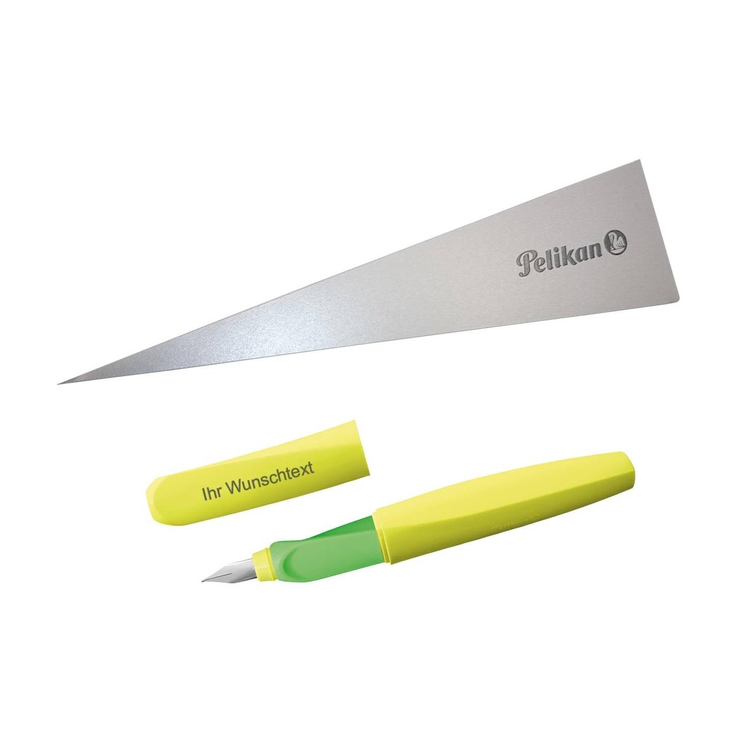 Füllhalter Twist P457, neon gelb, mit Laser-Gravur