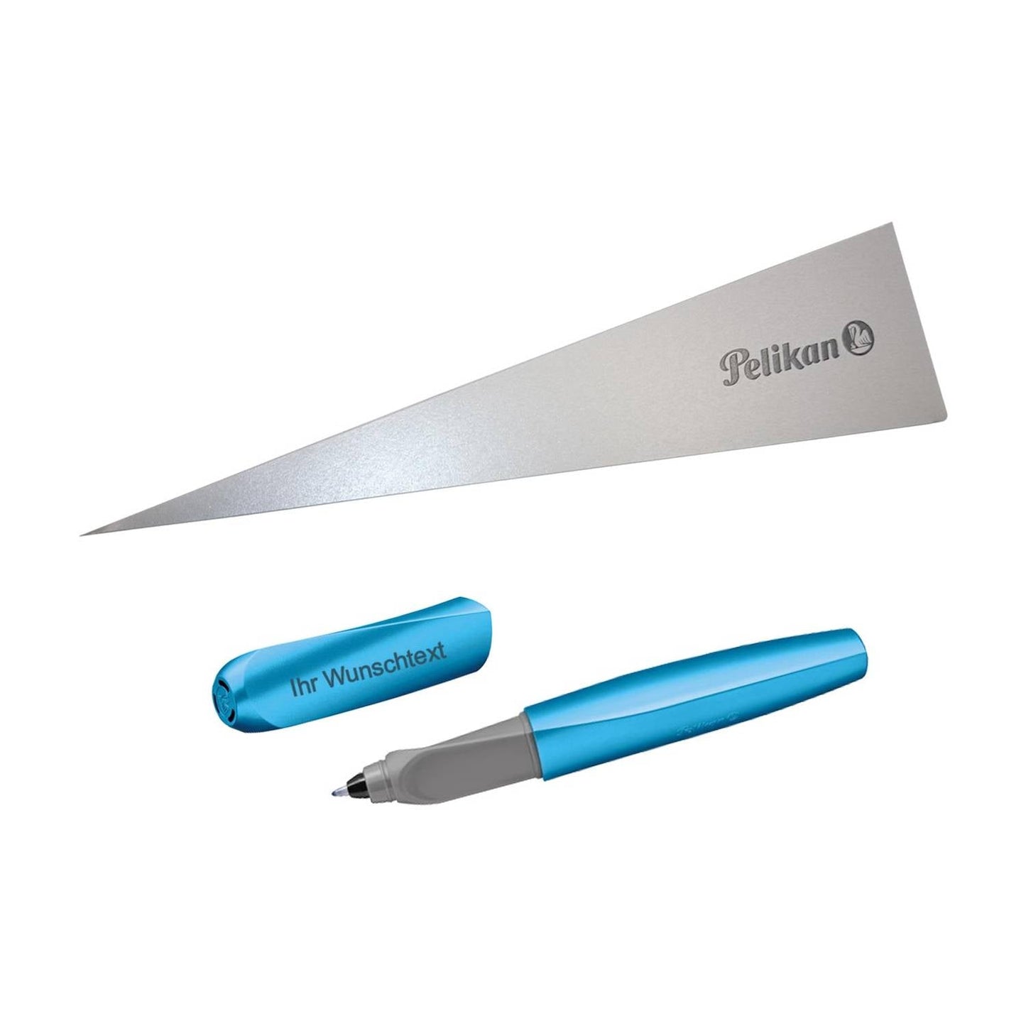 Tintenroller Twist R457 Frosted Blue mit Laser-Gravur