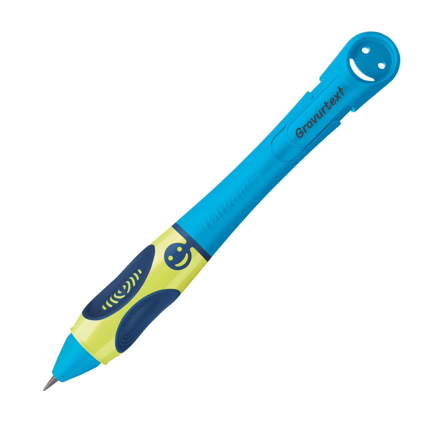 Bleistift griffix® B2NB Neon Fresh Blue mit Laser-Gravur