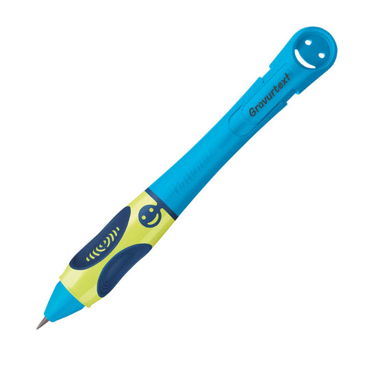 Bleistift griffix® B2NB Neon Fresh Blue mit Laser-Gravur