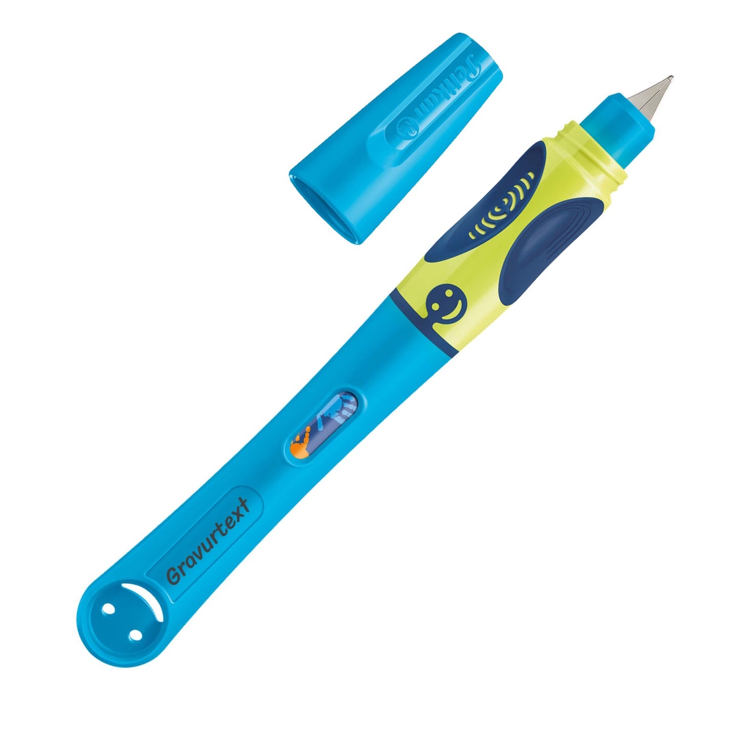 Füllhalter griffix® P2NB Neon Fresh Blue mit Laser-Gravur