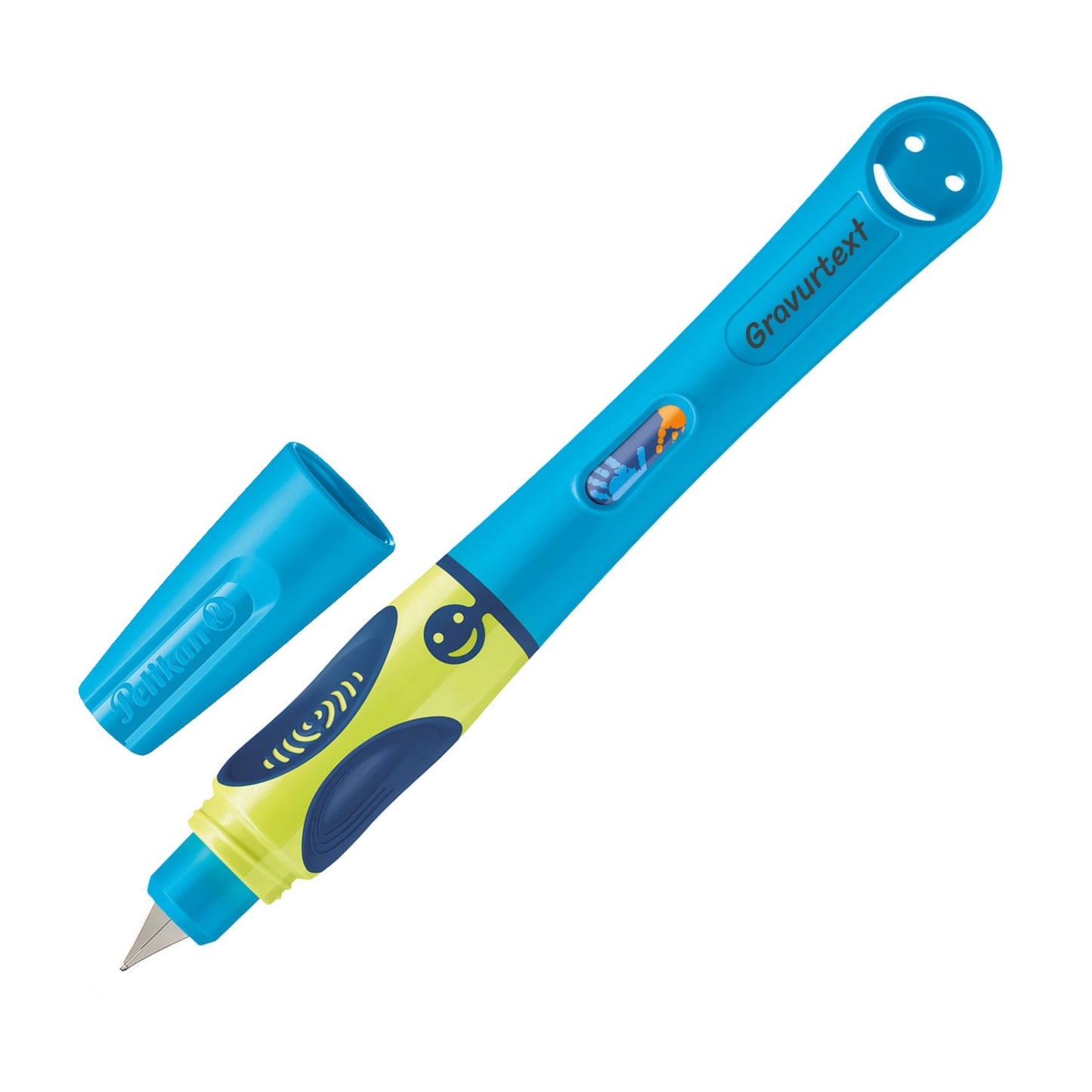 Füllhalter griffix® P2NB Neon Fresh Blue mit Laser-Gravur