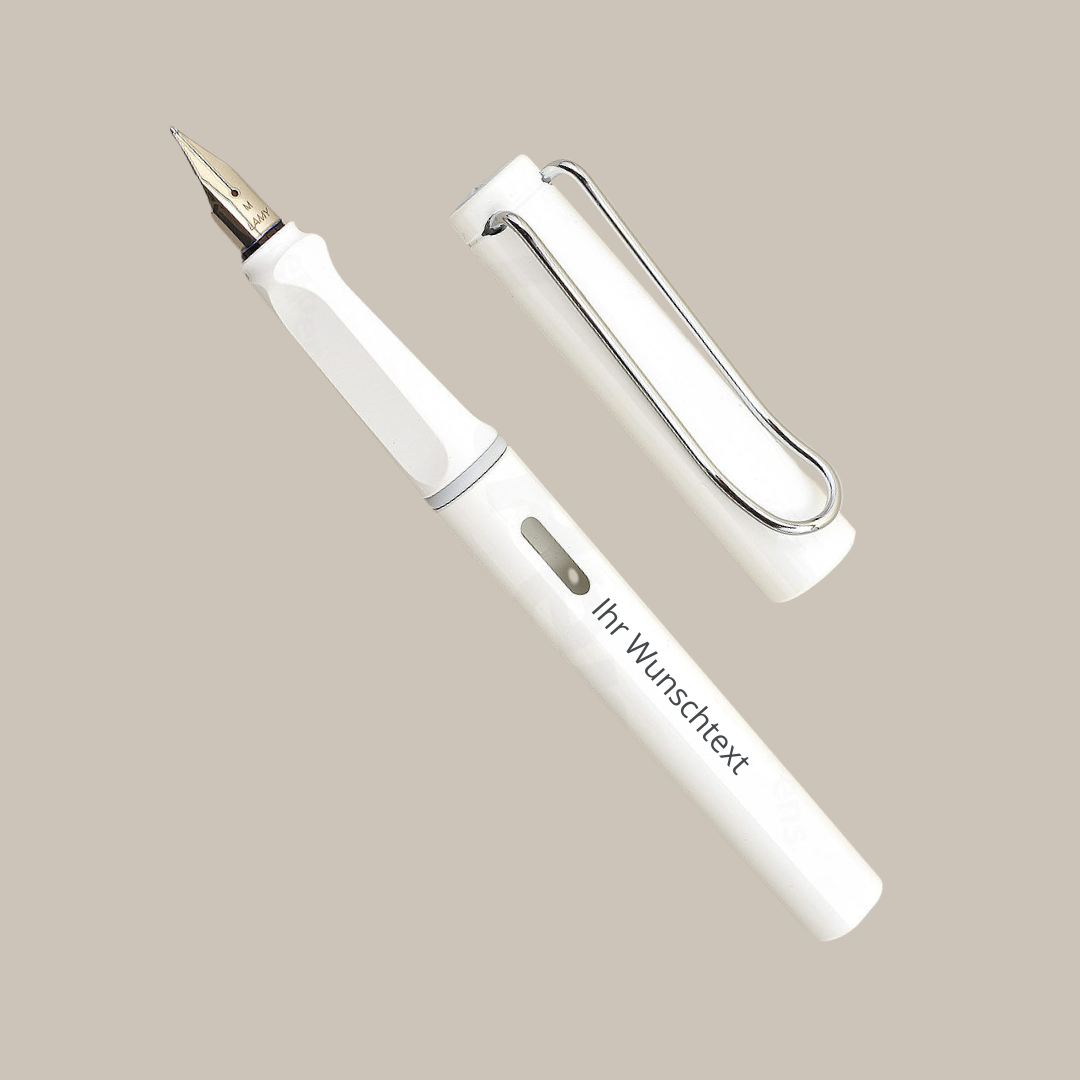 Füllhalter safari 019 white inkl. Gravur