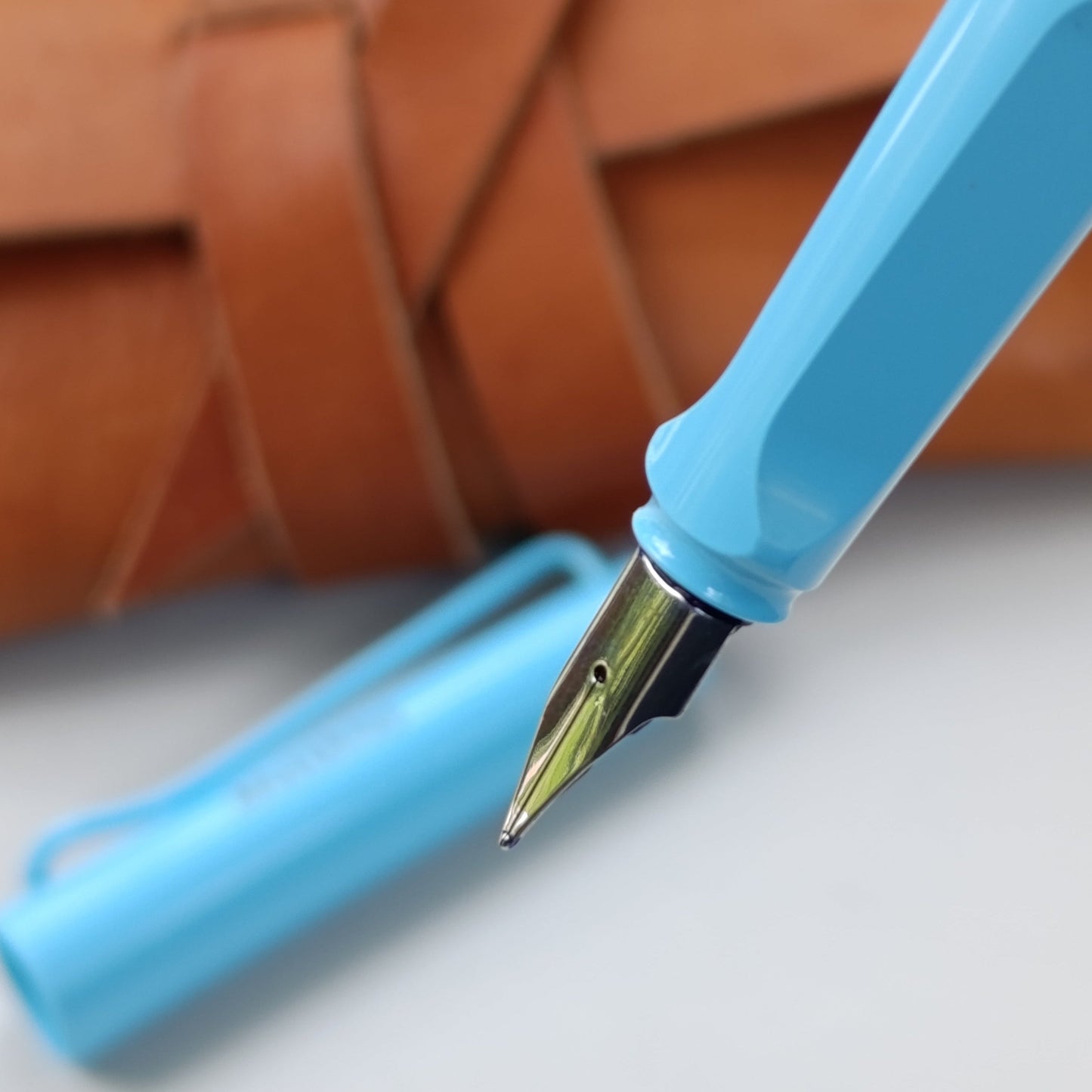 Fountain pen safari 0D1 aquasky (light blue) incl. engraving