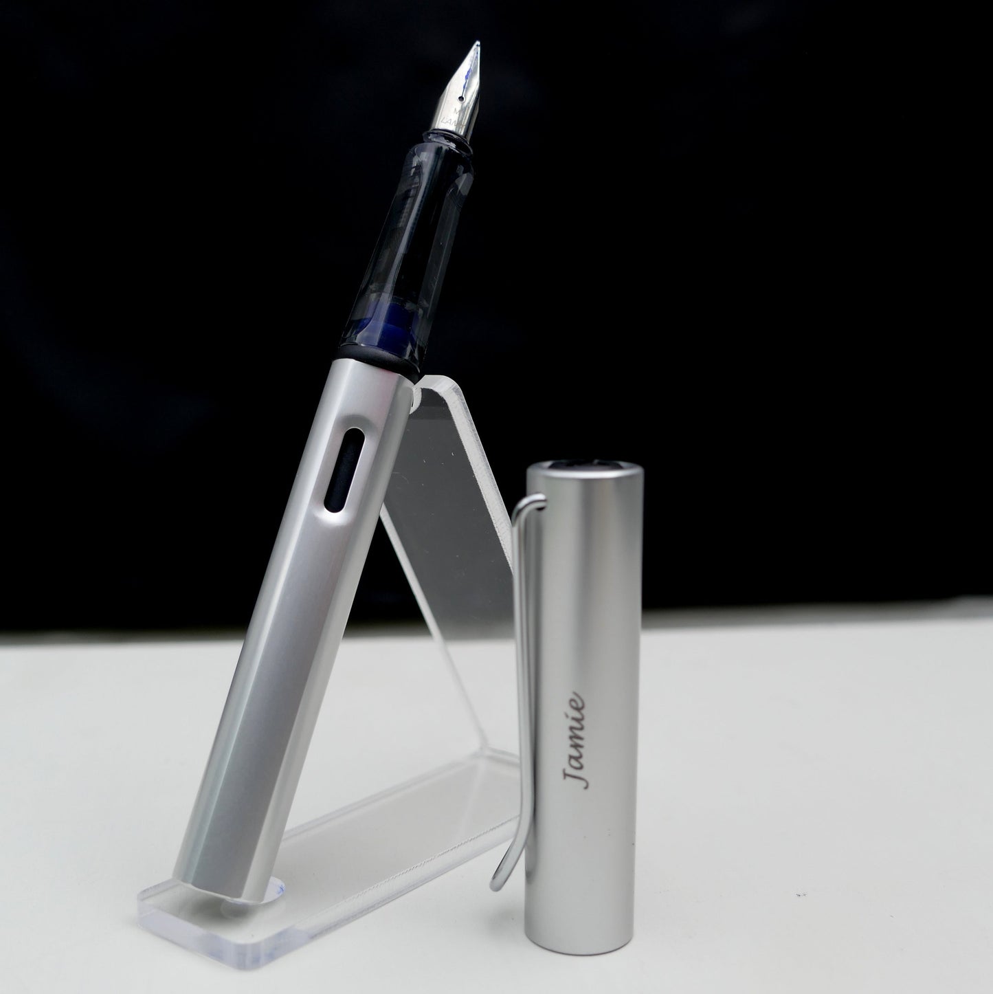 Füllhalter AL-star 025 White Silver inkl. Laser-Gravur