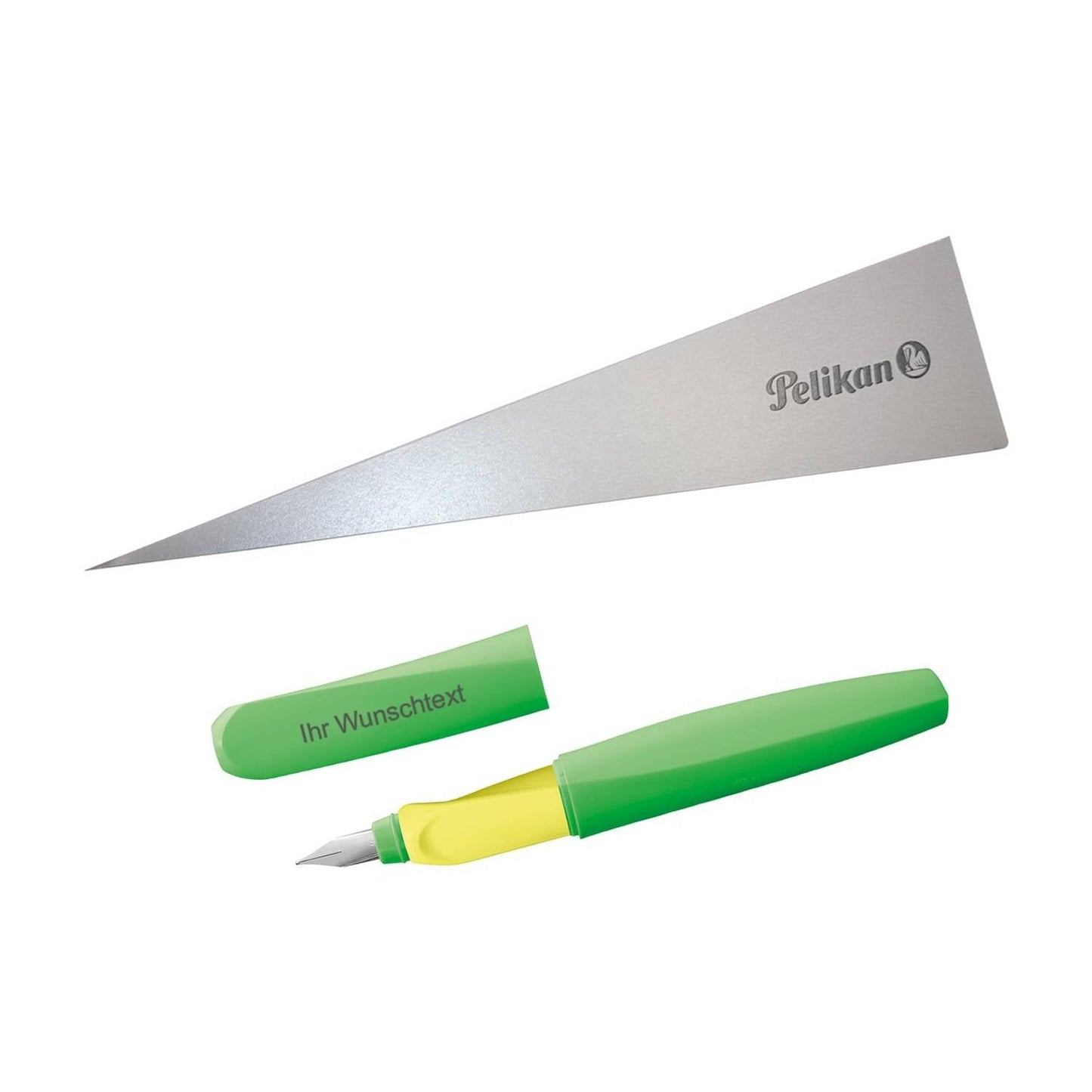 Füllhalter Twist P457, neon grün, mit Laser-Gravur