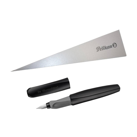 Füllhalter Twist P457, schwarz, mit Laser-Gravur